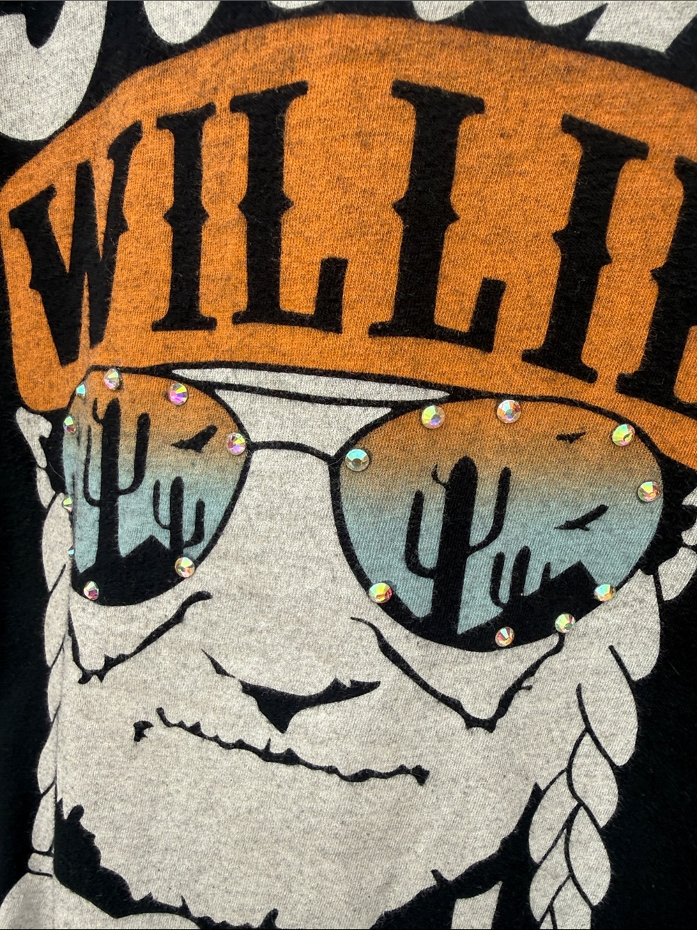 Custom "Feelin' Willie Good" @blingqueendee Tee w Swarovski Chrystal'Design